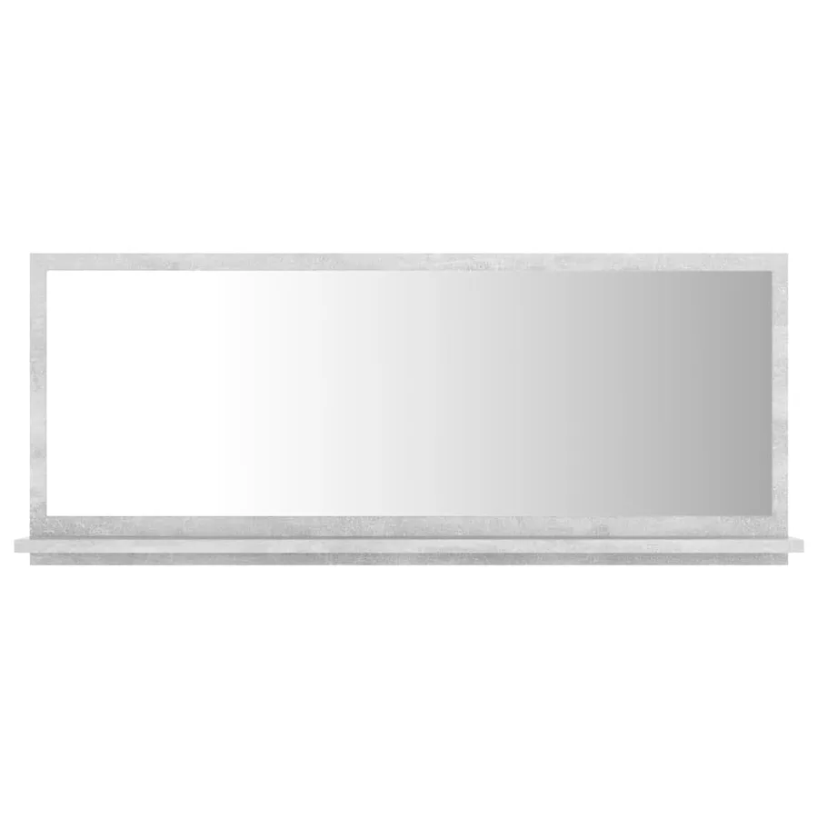 Miroir de salle de bain Gris béton 90x10,5x37 cm Aggloméré - 2