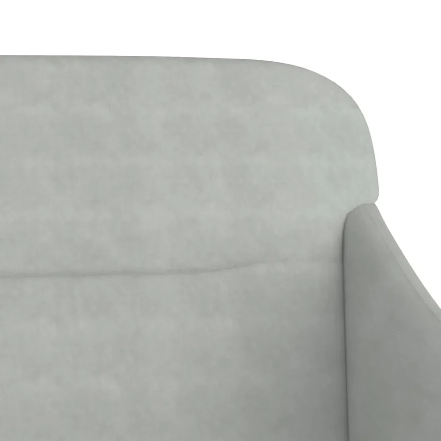 Banc Gris clair 110x76x80 cm Velours - 6