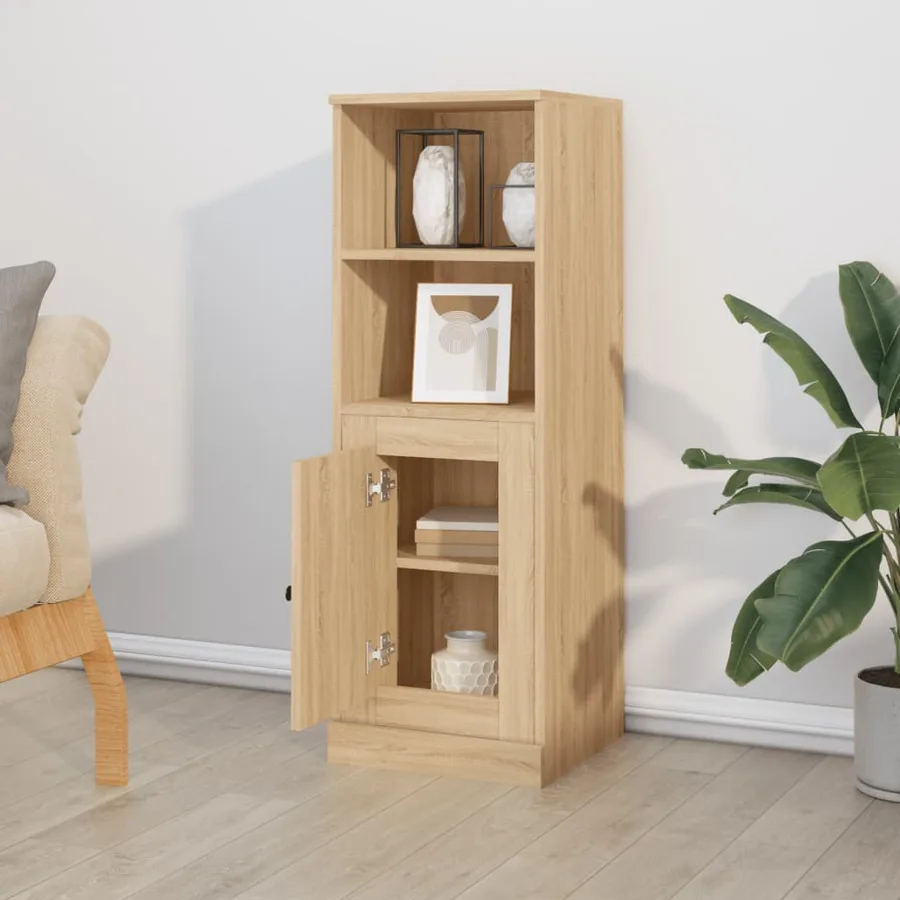 Buffet haut chêne sonoma 36x35,5x103,5 cm bois d'ingénierie - 3