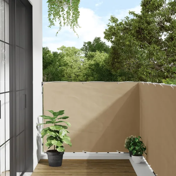 Écran de balcon Beige 120x500 cm Tissu Oxford