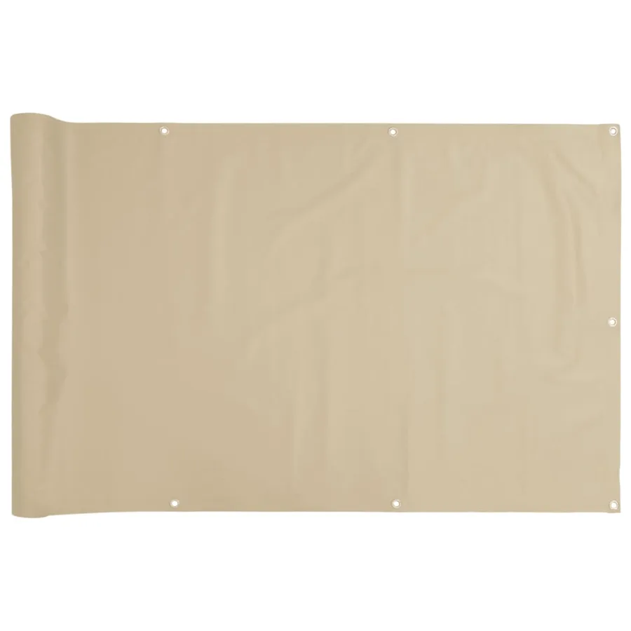Écran de balcon Beige 120x500 cm Tissu Oxford - 2