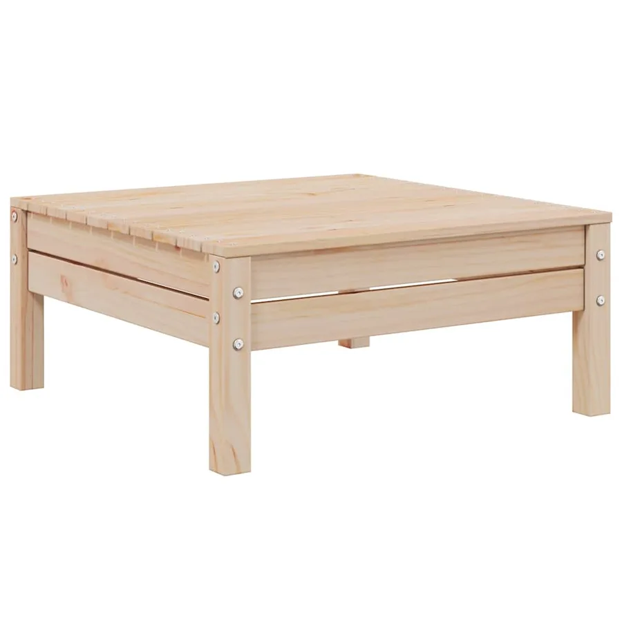 Salon de jardin 3 pcs avec coussins crème Bois de pin massif - 4