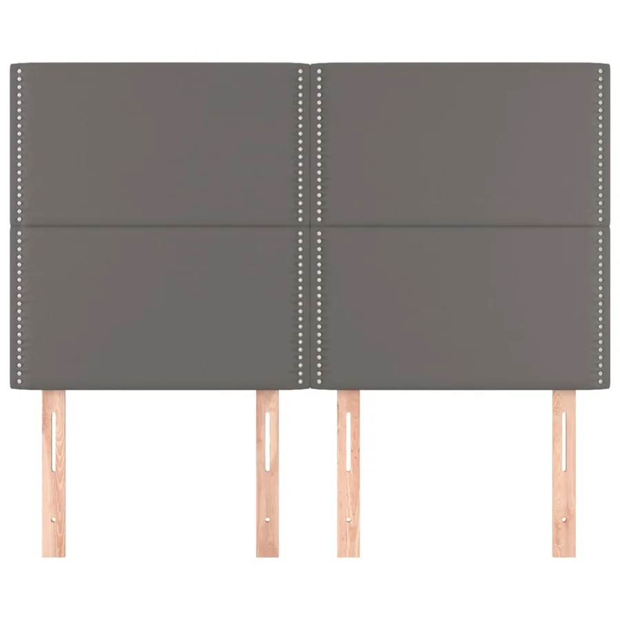 Tête de lit Gris 144x5x118/128 cm Similicuir - 3
