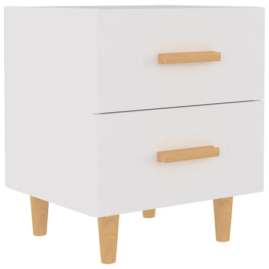 Table de chevet Blanc 40x35x47,5 cm - 2