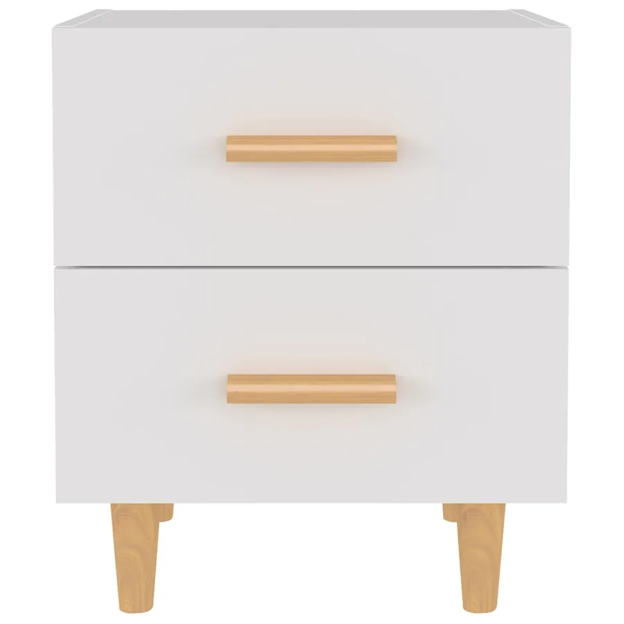 Table de chevet Blanc 40x35x47,5 cm - 3