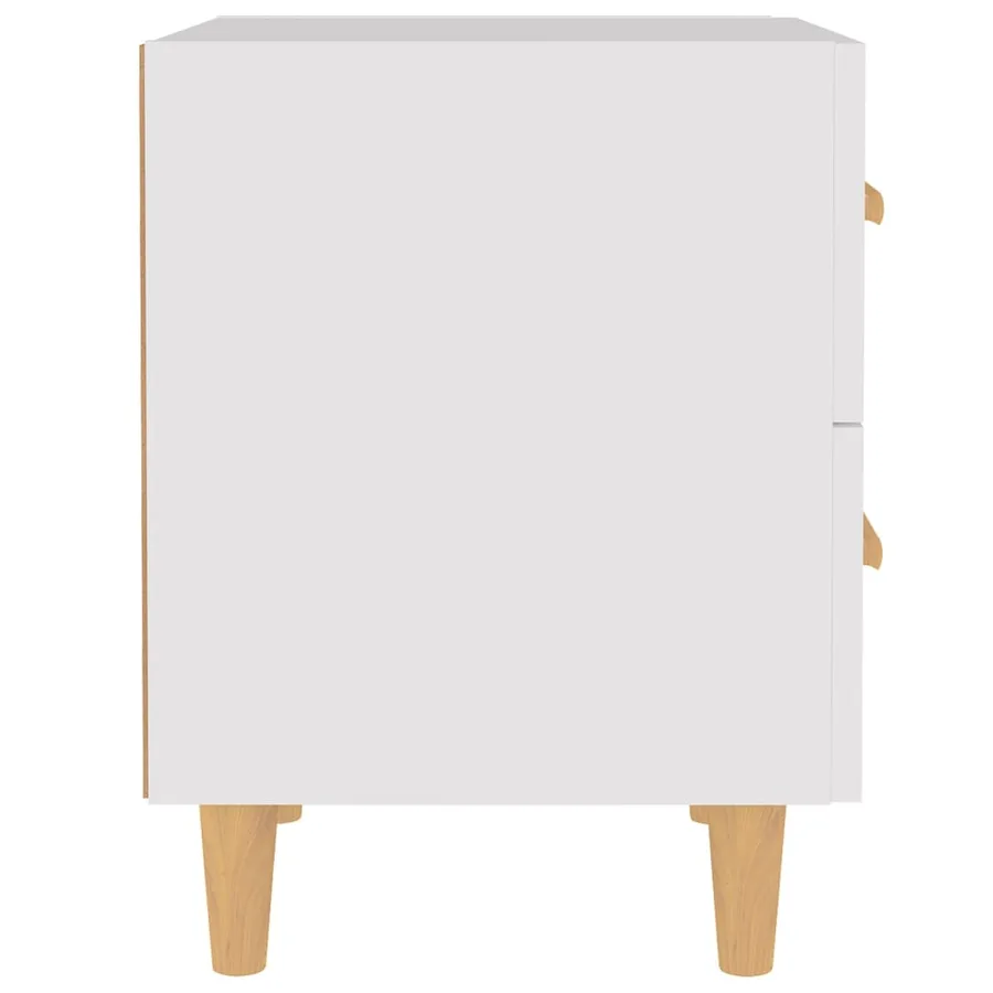 Table de chevet Blanc 40x35x47,5 cm - 4