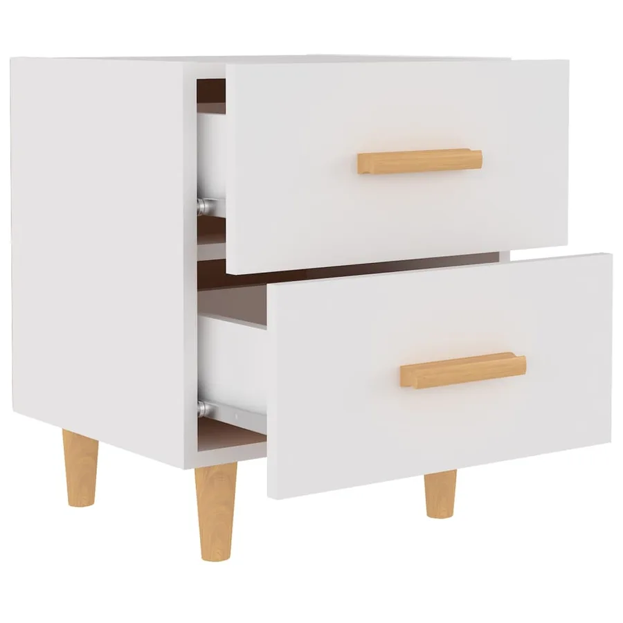 Table de chevet Blanc 40x35x47,5 cm - 5