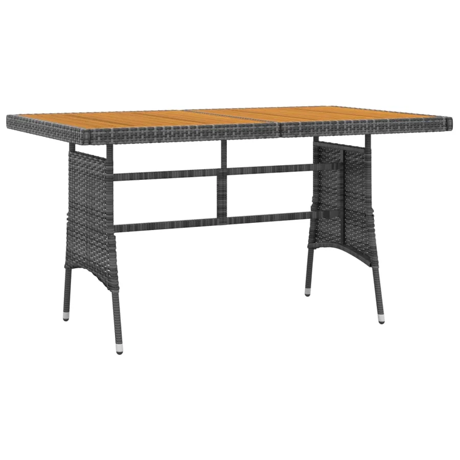 Ensemble à manger d'extérieur 7 pcs Résine tressée Gris - 6