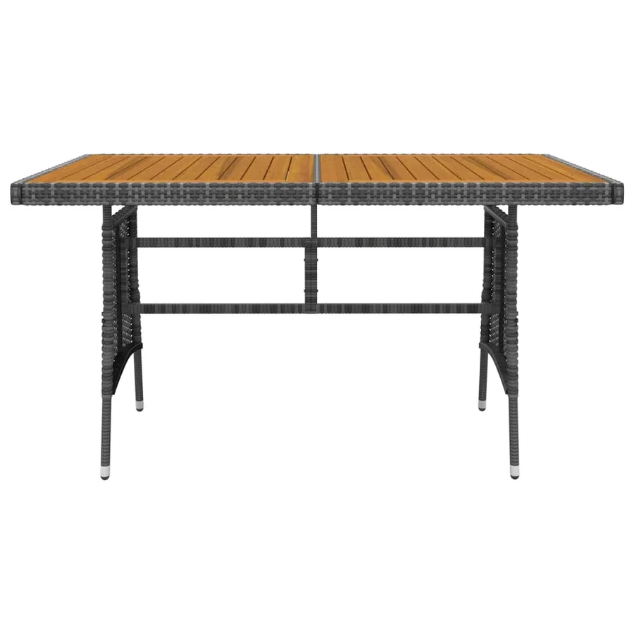 Ensemble à manger d'extérieur 7 pcs Résine tressée Gris - 7