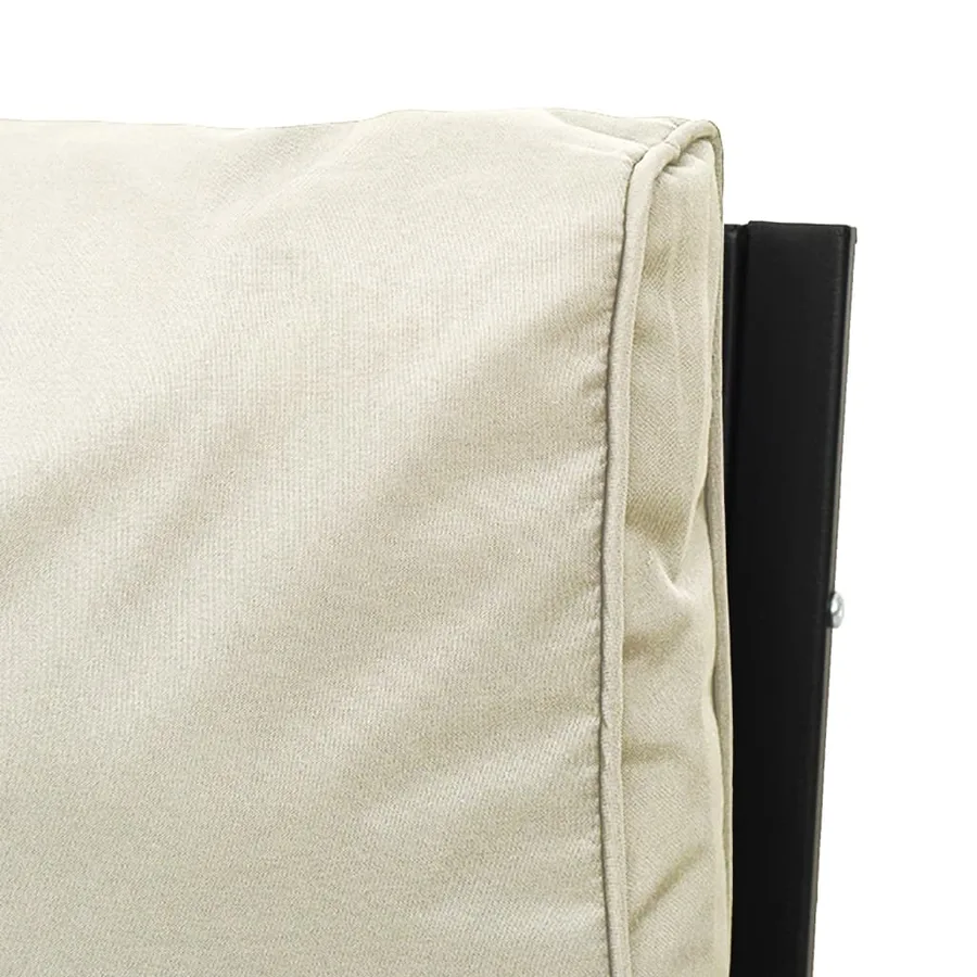 Salon de jardin 11 pcs avec coussins sable acier - 11