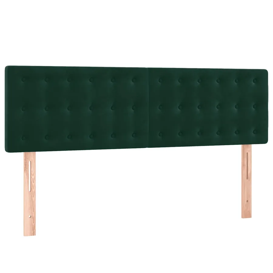 Sommier à lattes de lit matelas et LED Vert foncé 140x200 cm - 7