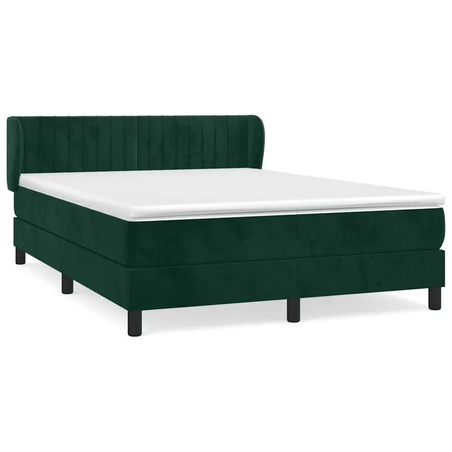 Sommier à lattes de lit et matelas Vert foncé 140x200cm Velours - 2