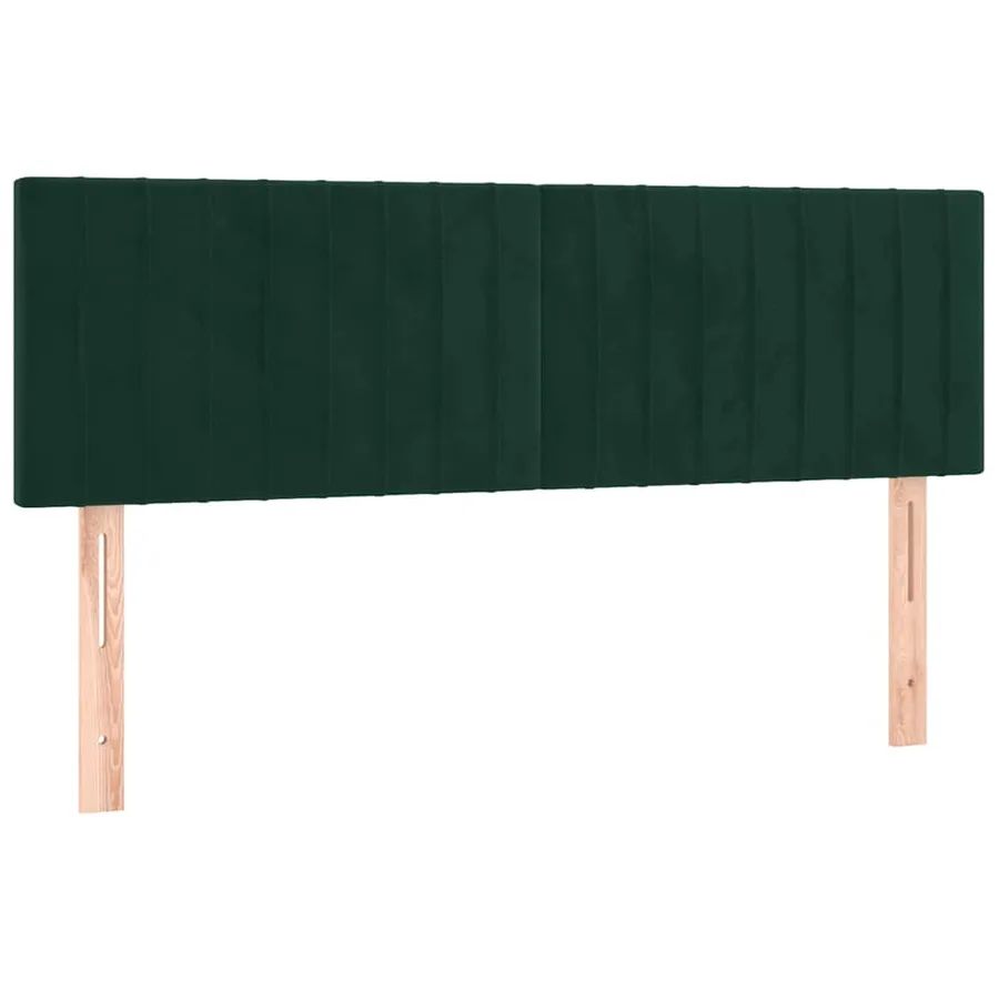 Sommier à lattes de lit et matelas Vert foncé 140x200cm Velours - 6
