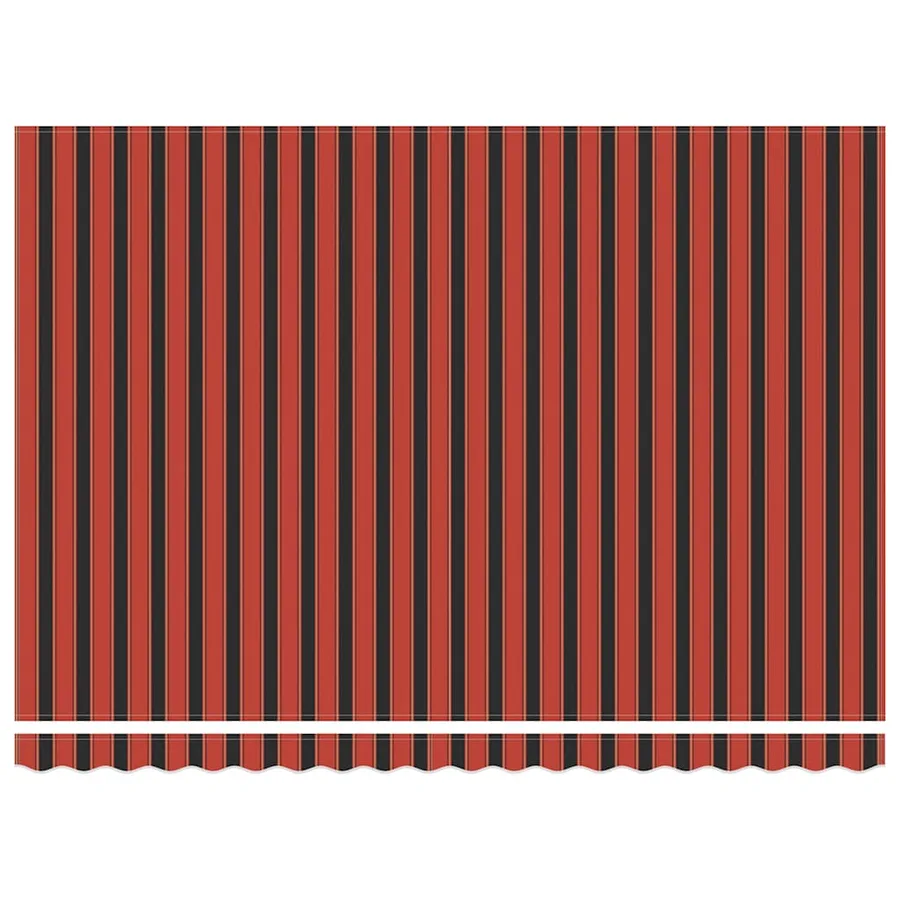 Auvent rétractable orange et marron 4x3 m tissu et aluminium - 9