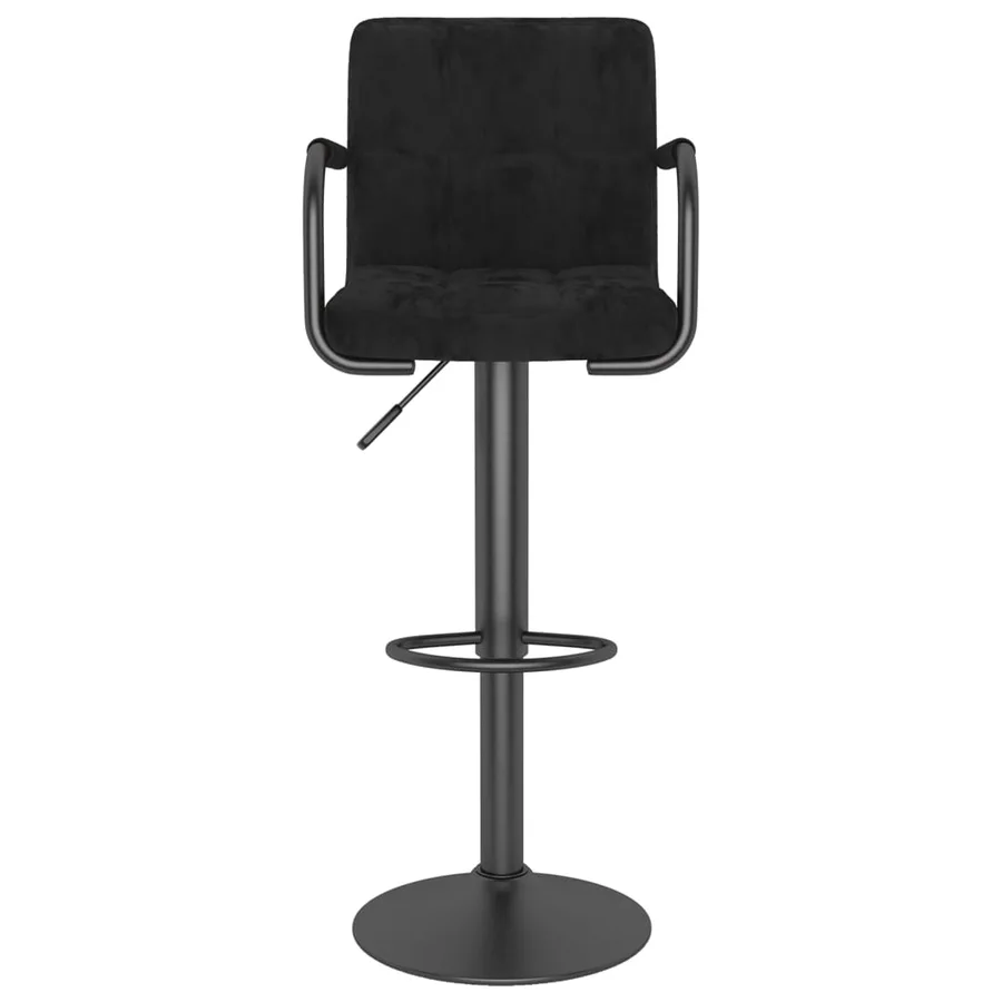 Tabourets de bar lot de 2 noir velours - 4