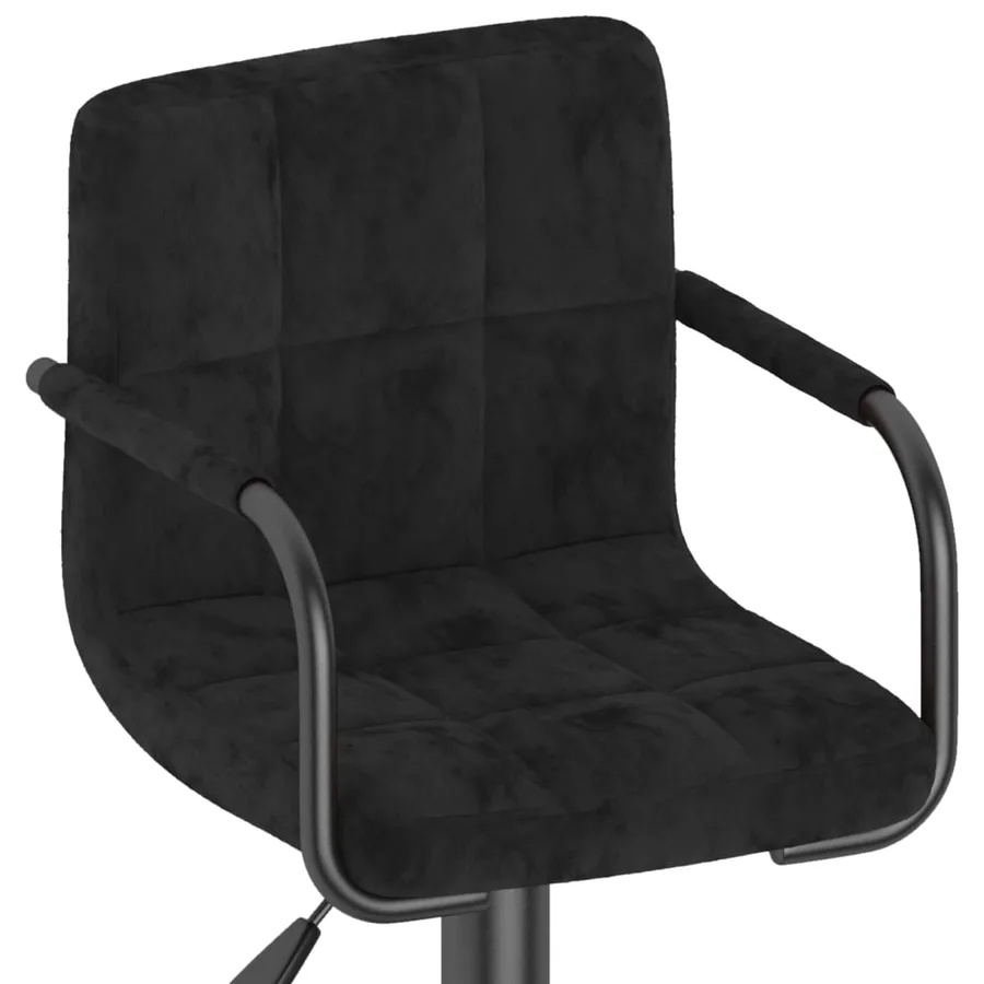 Tabourets de bar lot de 2 noir velours - 8