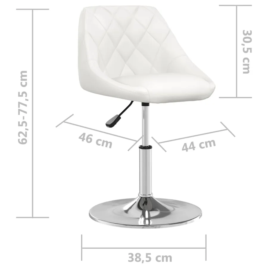 Tabouret de bar Blanc Similicuir - 7