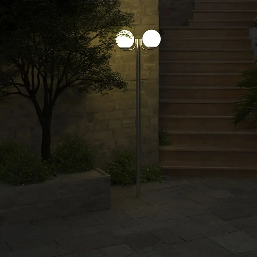 Lampadaire de jardin 2 lampes 220 cm - 6