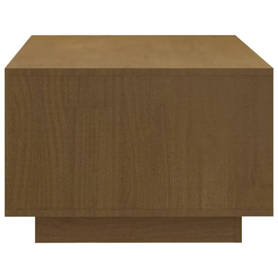Table basse marron miel 110x50x33,5 cm bois de pin massif - 6