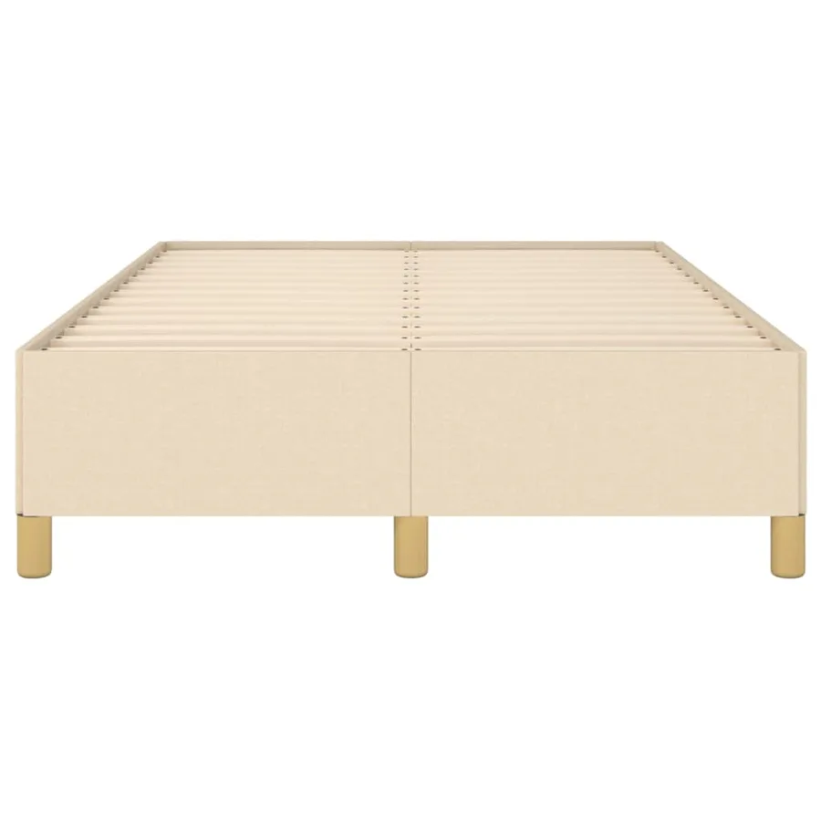 Cadre de lit sans matelas crème 120x200 cm tissu - 5