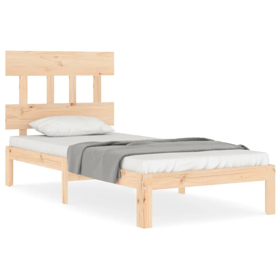 Cadre de lit sans matelas bois de pin massif - 2