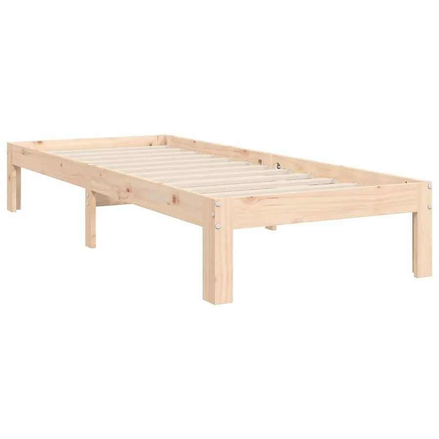Cadre de lit sans matelas bois de pin massif - 9