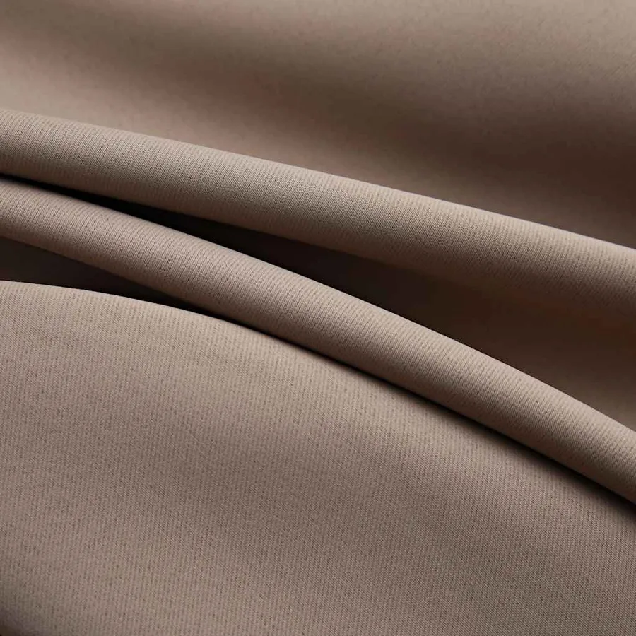 Rideaux occultants avec anneaux en métal 2 pcs Taupe 140x245 cm - 4