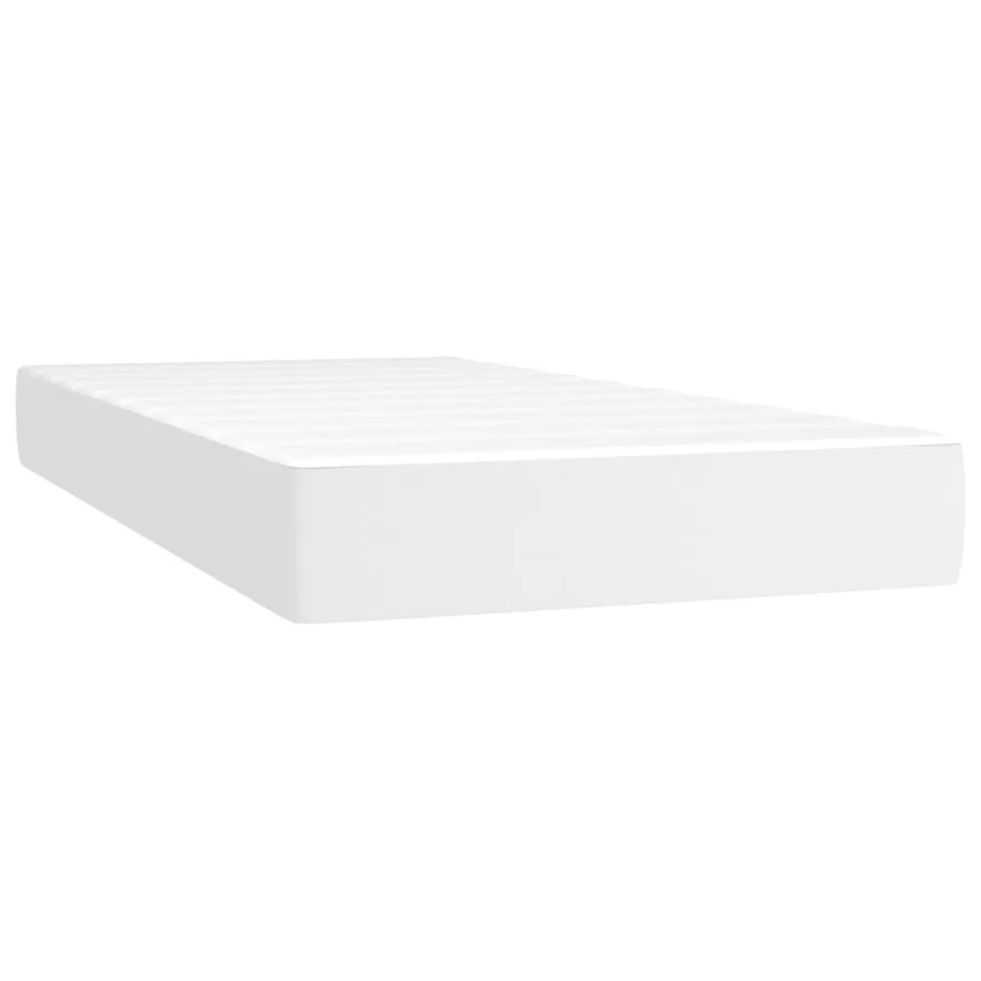 Sommier à lattes de lit avec matelas et LED Blanc 200x200 cm - 6