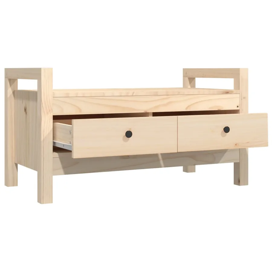 Banc d'entrée 80x40x43 cm Bois de pin massif - 3