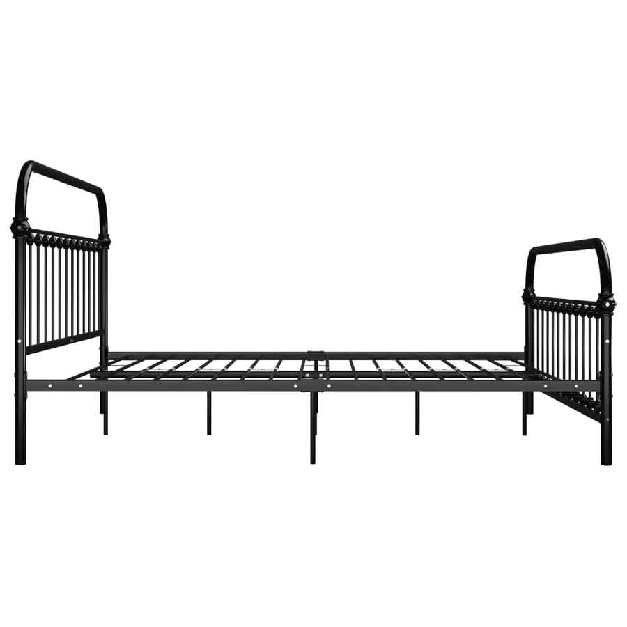 Cadre de lit sans matelas avec tête de lit noir 180x200 cm - 4