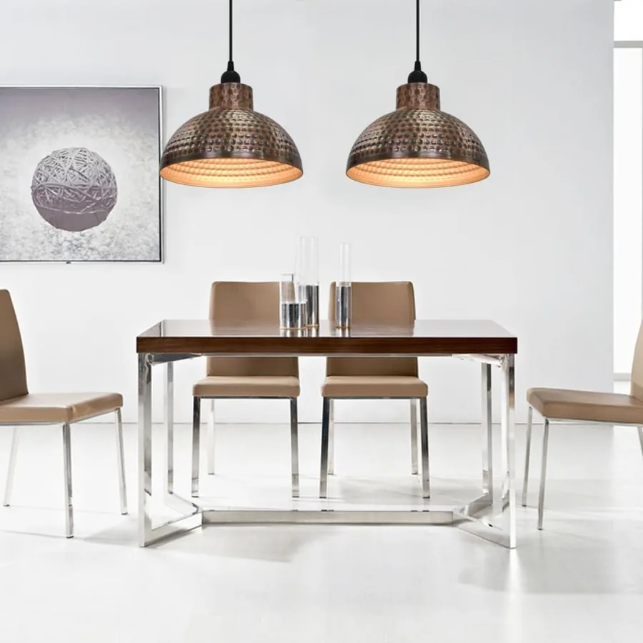 Plafonnier 2 pcs Semi-sphérique Couleur cuivre