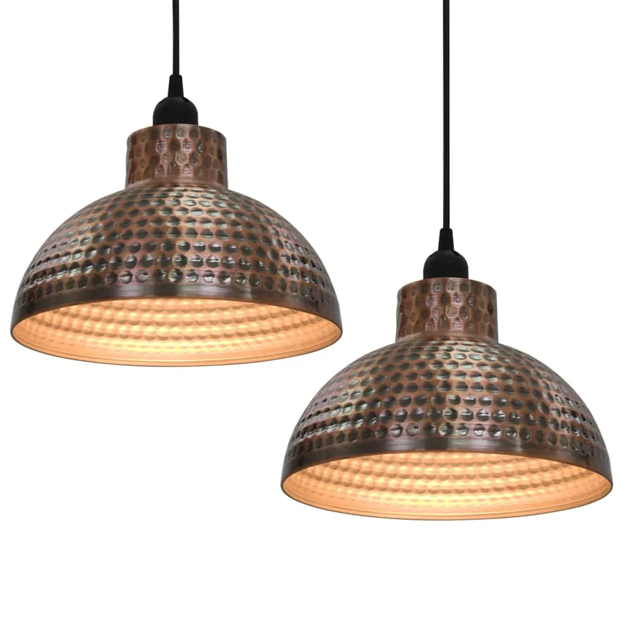 Plafonnier 2 pcs Semi-sphérique Couleur cuivre - 2