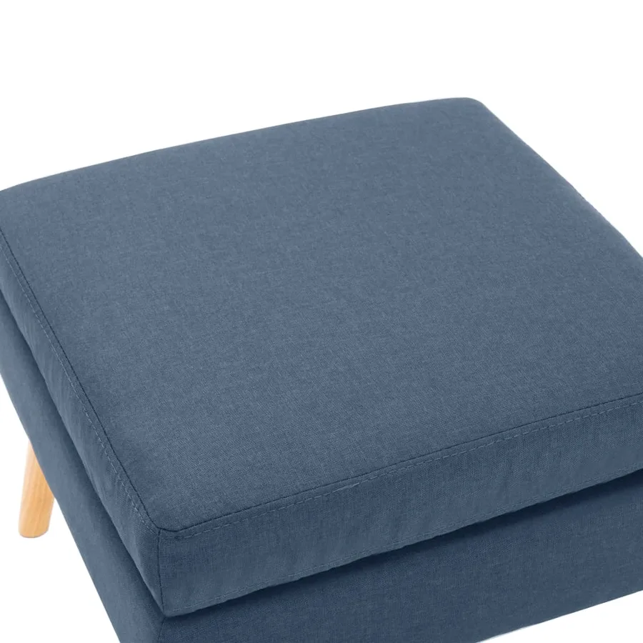 Repose-pied Bleu Tissu - 3