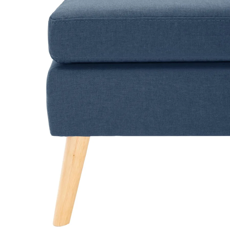 Repose-pied Bleu Tissu - 4