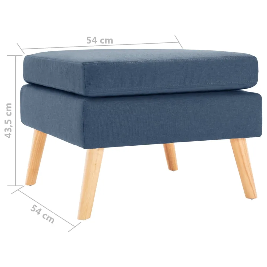Repose-pied Bleu Tissu - 5