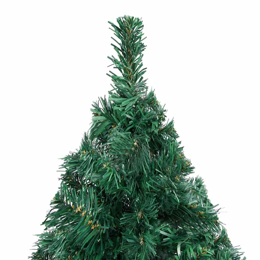 Arbre de Noël artificiel pré-éclairé et boules vert 150 cm PVC - 10