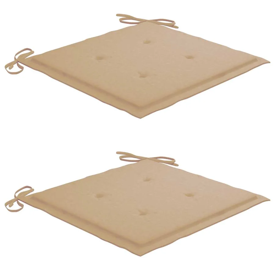 Ensemble à manger d'extérieur pliable avec coussin 3 pcs Teck - 7