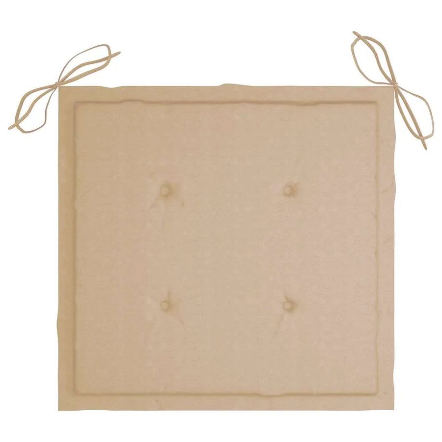 Ensemble à manger d'extérieur pliable avec coussin 3 pcs Teck - 8