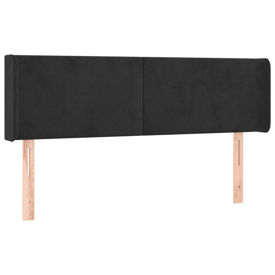 Tête de lit à LED Noir 147x16x78/88 cm Velours - 3