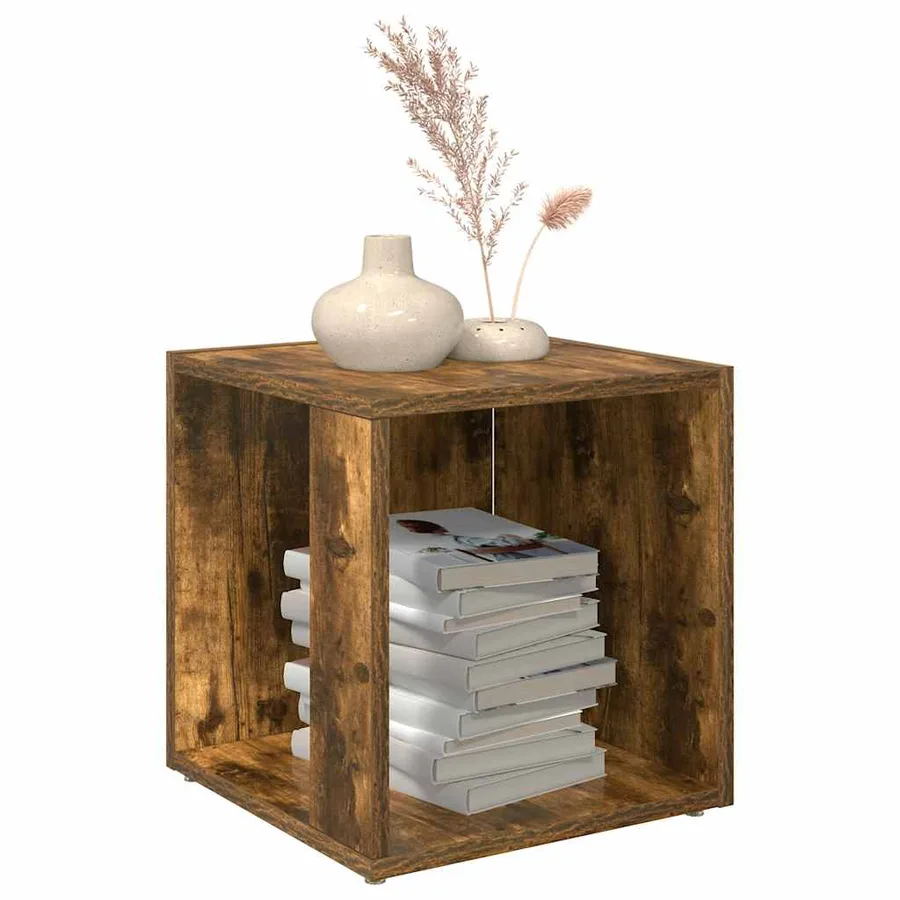 Table d'appoint Chêne fumé 33x33x34,5 cm Bois d'ingénierie - 3