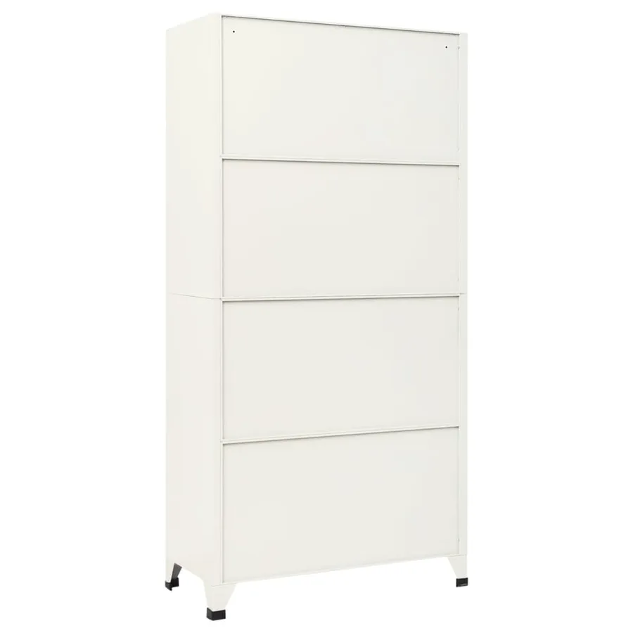 Armoire à casiers Gris et bleu 90x45x180 cm Acier - 4