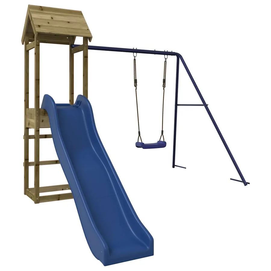 Aire de jeux d'extérieur bois de pin imprégné - 3