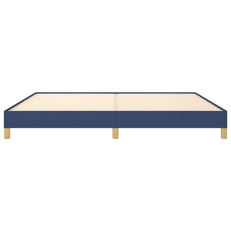 Cadre de lit sans matelas bleu 200x200 cm tissu - 5