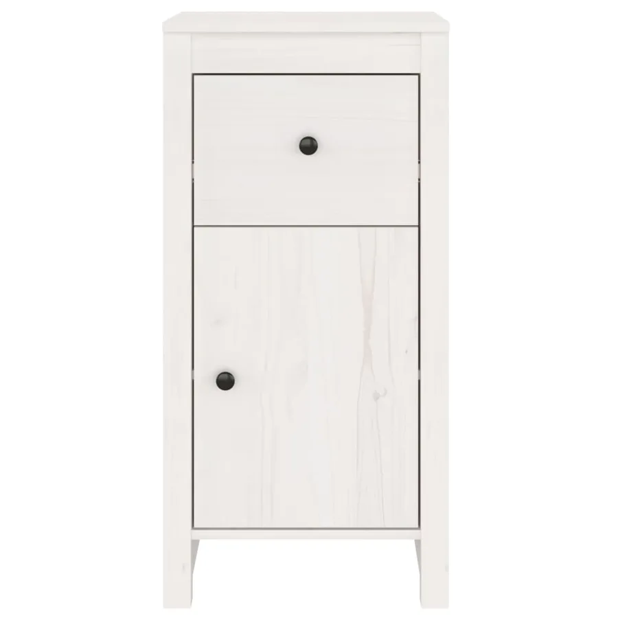 Buffets 2 pcs blanc 40x35x80 cm bois massif de pin - 4