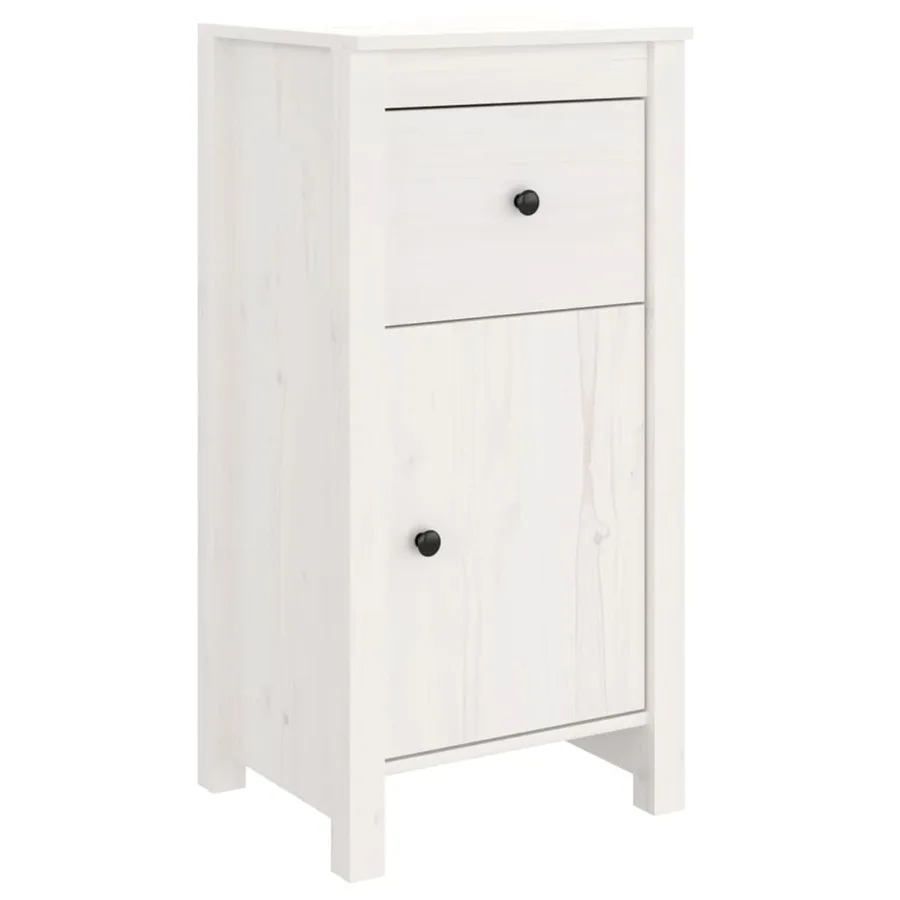 Buffets 2 pcs blanc 40x35x80 cm bois massif de pin - 5