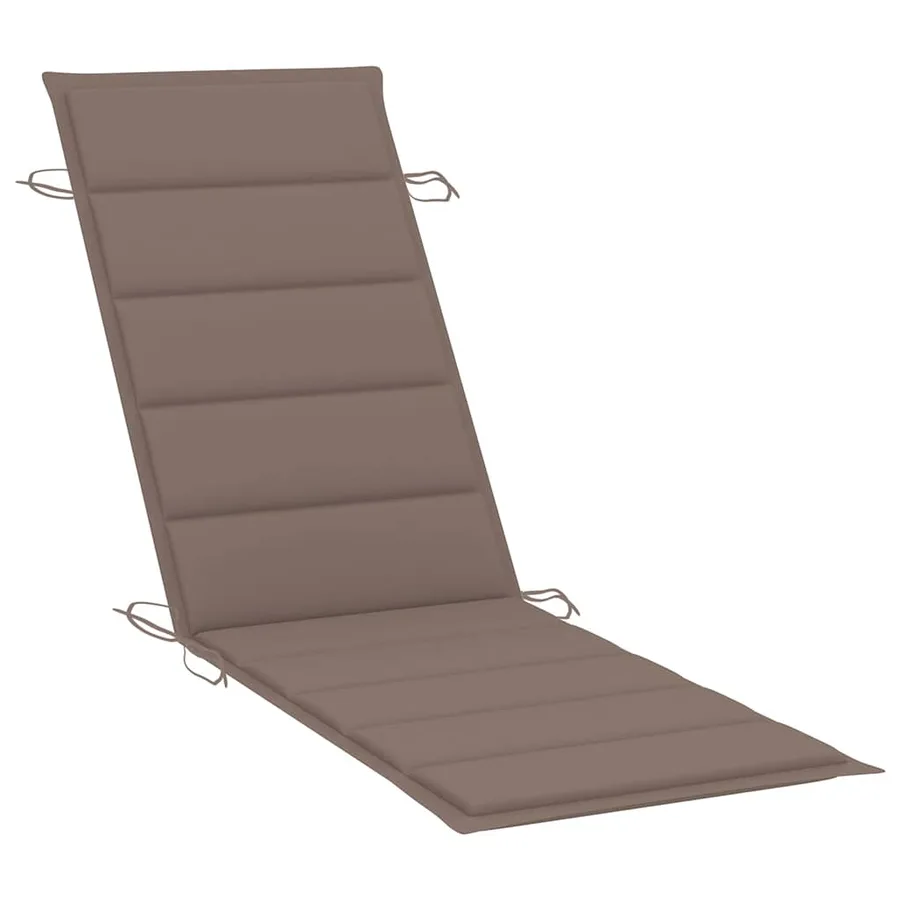 Chaise longue à bascule avec coussin Bois de teck solide - 13