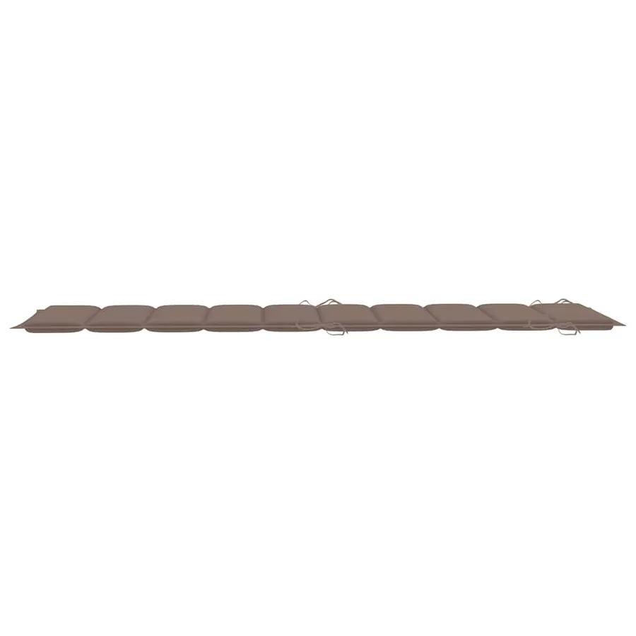 Chaise longue à bascule avec coussin Bois de teck solide - 14