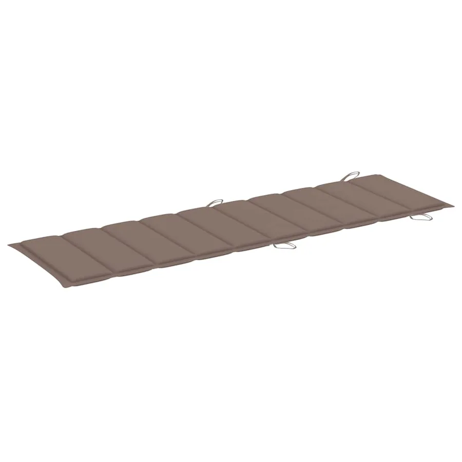 Chaise longue à bascule avec coussin Bois de teck solide - 6