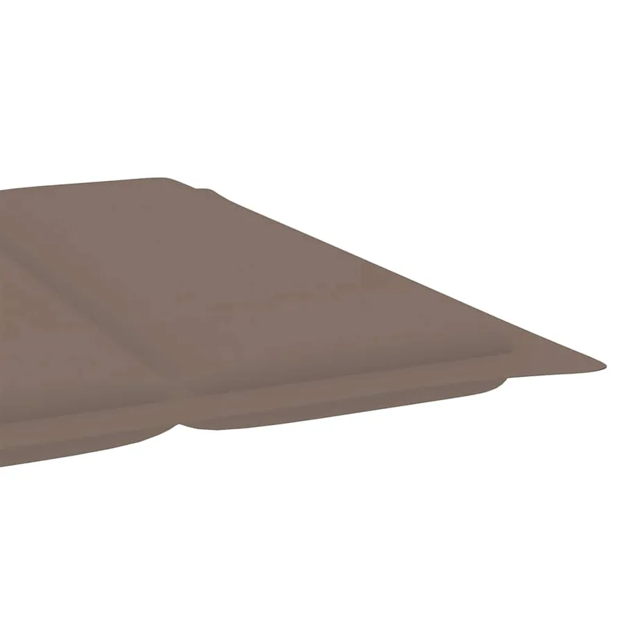 Chaise longue à bascule avec coussin Bois de teck solide - 7