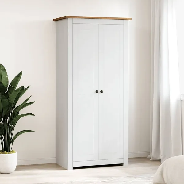 Garde-robe Blanc 80x50x171,5 cm Pin massif Assortiment Panama